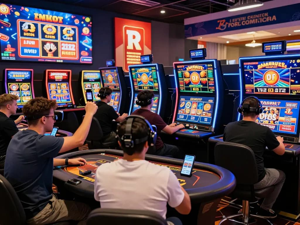 Exciting gaming atmosphere at https://789clubweb.com/ featuring diverse players and vibrant virtual casino.