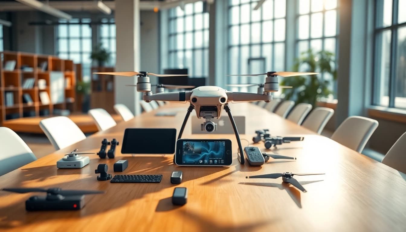 Utilizing the dji flighthub on premises aio in a high-tech workspace to optimize drone operations.