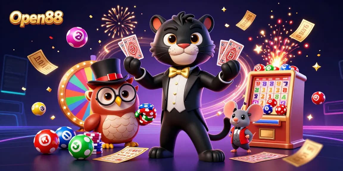 Engage in thrilling action at Open88 with lively characters and vibrant gaming elements.