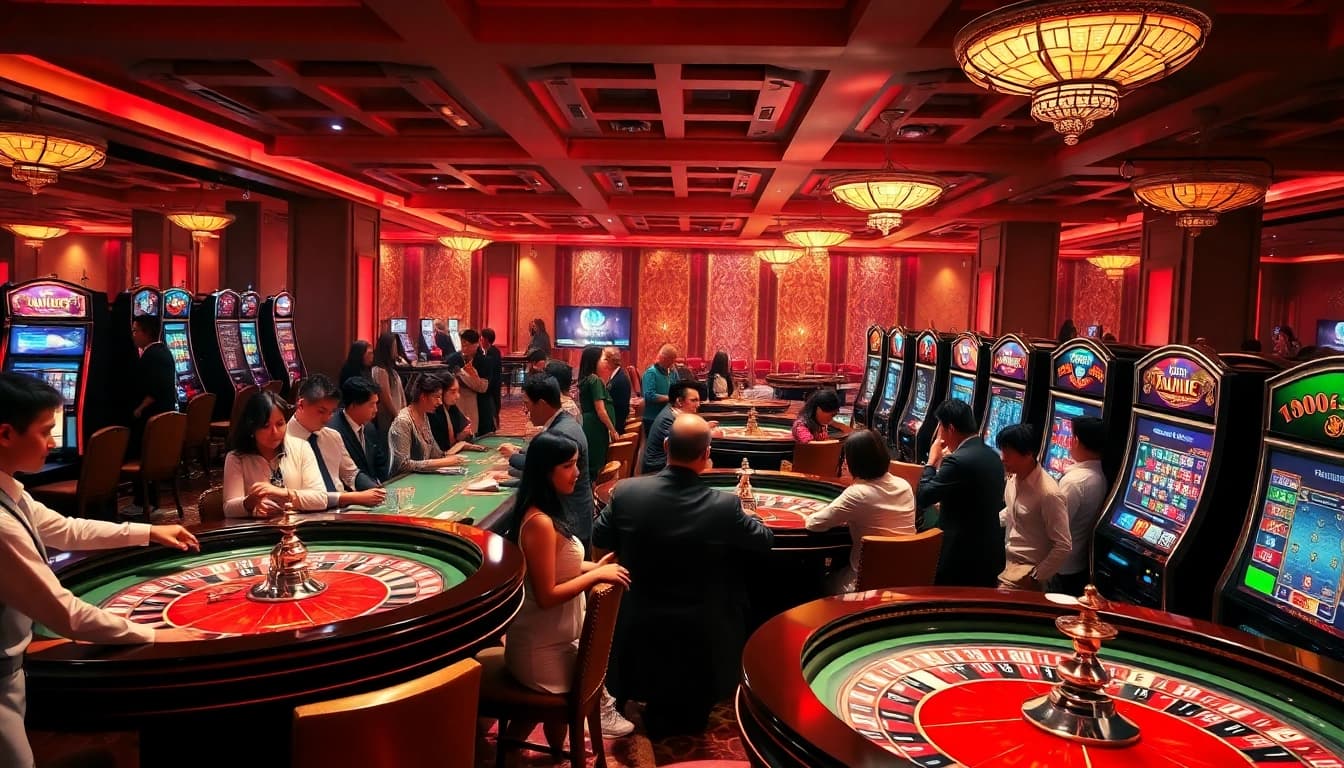 Experience thrilling gaming at tg88 with engaging casino tables and vibrant atmosphere.