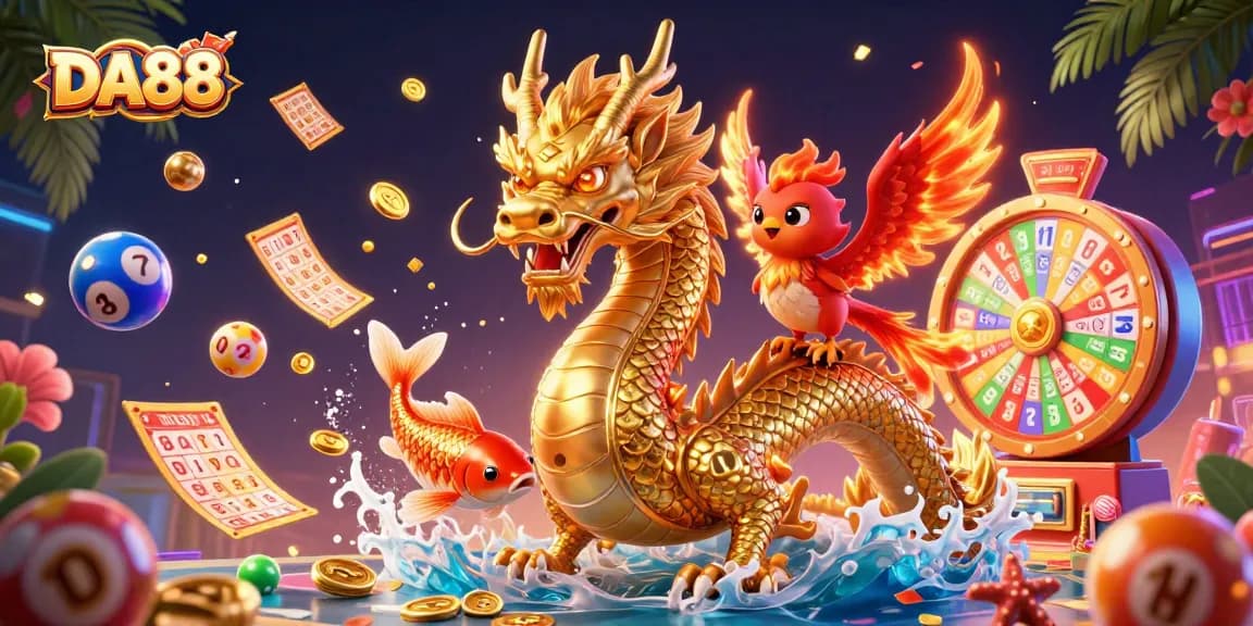 Experience exhilarating gameplay with DA88, featuring vibrant lottery elements and enchanting creatures.