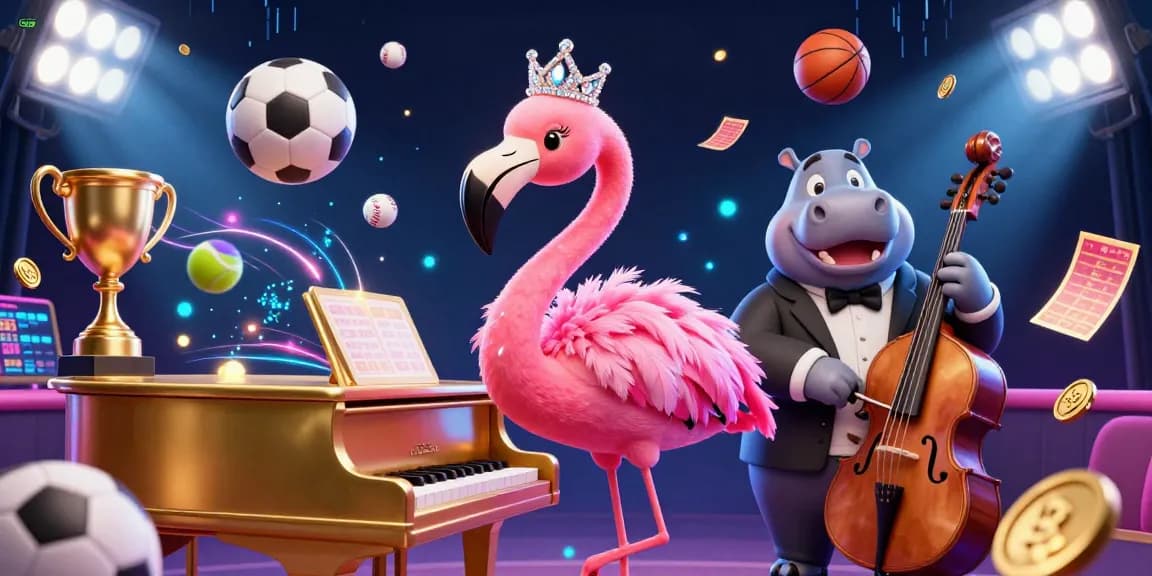 Experience thrilling gameplay at DA88 with dynamic sports-themed 3D casino illustration showcasing vibrant characters.