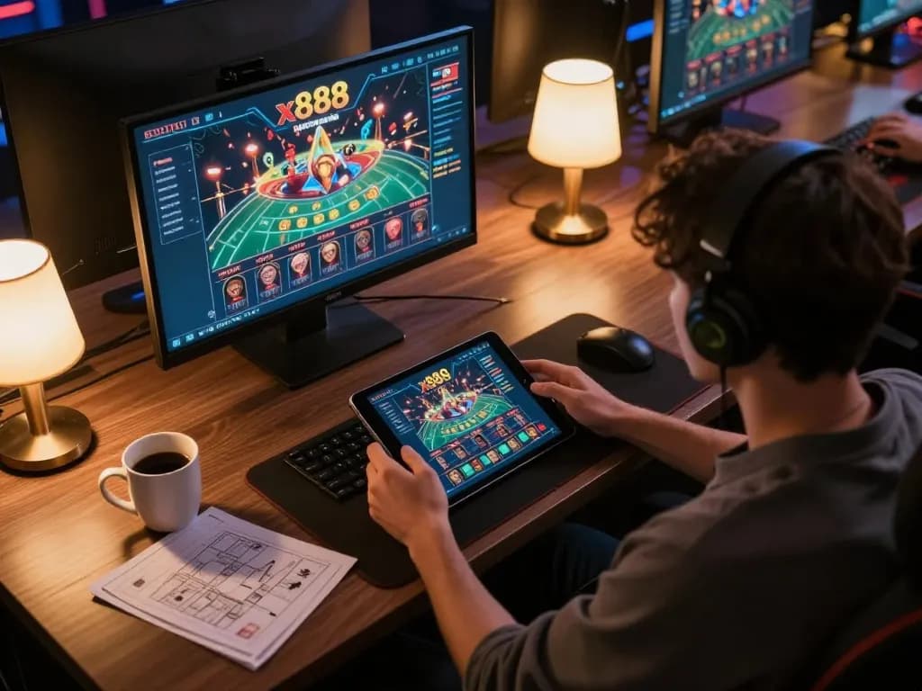 x888 mobile gaming experience with engaging casino interface and relaxed setup