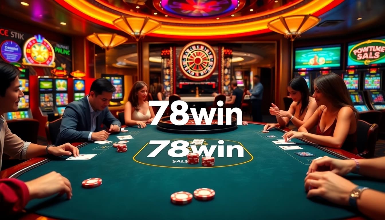 Experience the thrill of 78win with exciting poker gameplay and vibrant casino elements.