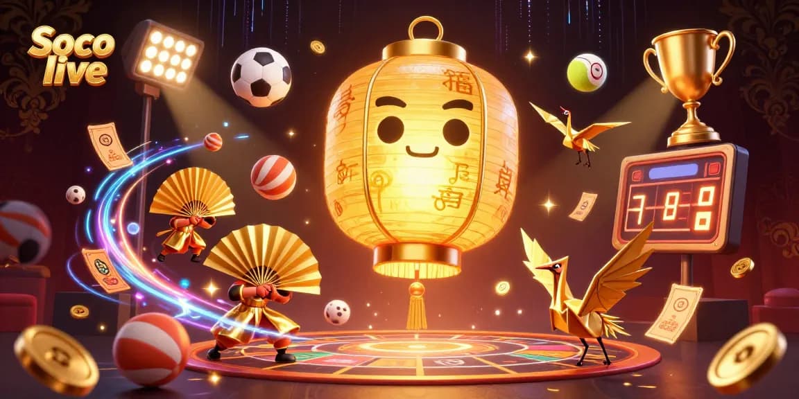 Experience thrilling action with Soco live, a vibrant illustration showcasing dynamic sports elements, ideal for online gambling.