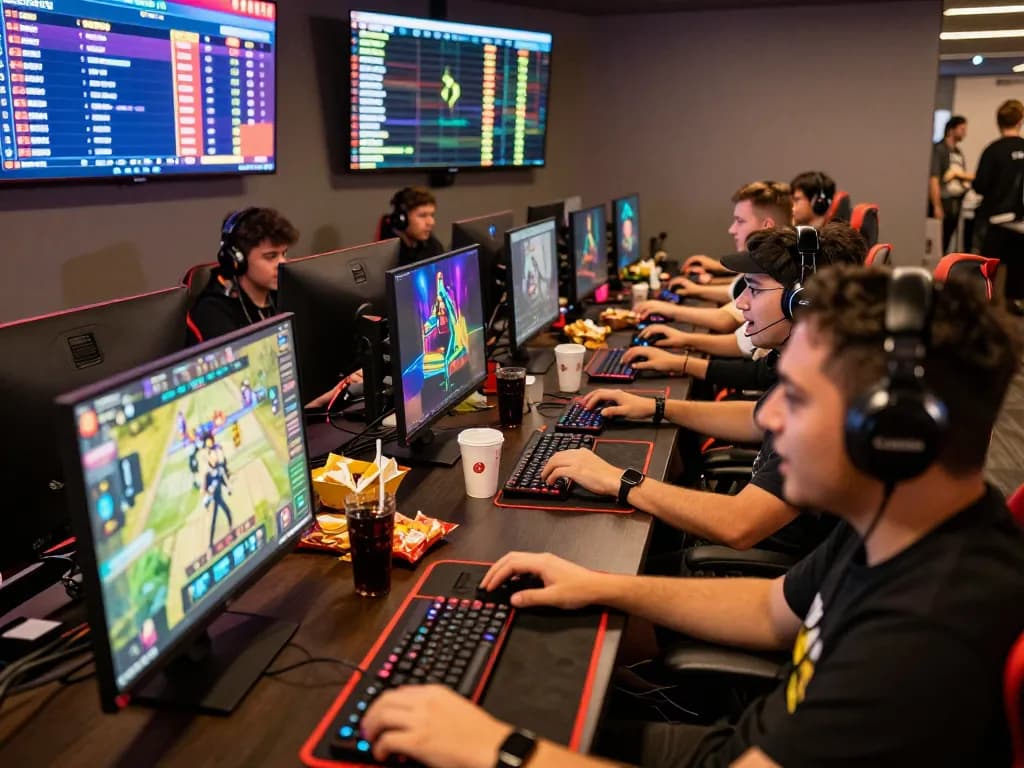 Engaging online gaming atmosphere at https://bomwin.jp.net/ with diverse players enjoying competitive games and colorful graphics.