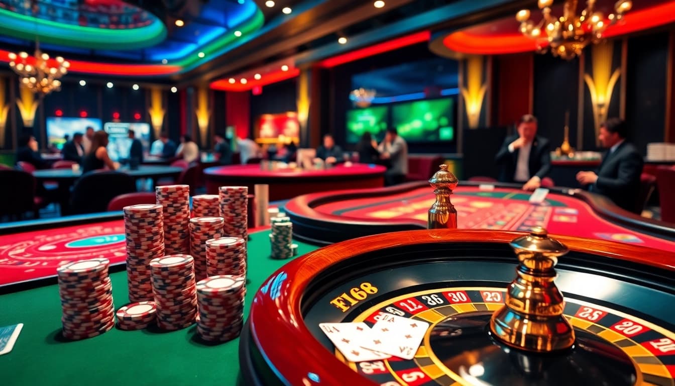 Experience the excitement at f168 with professional poker tables and luxurious decor.