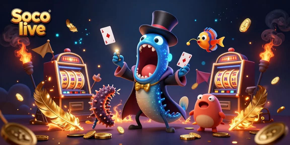 Experience Soco live's thrilling gambling action with vibrant, animated casino elements.