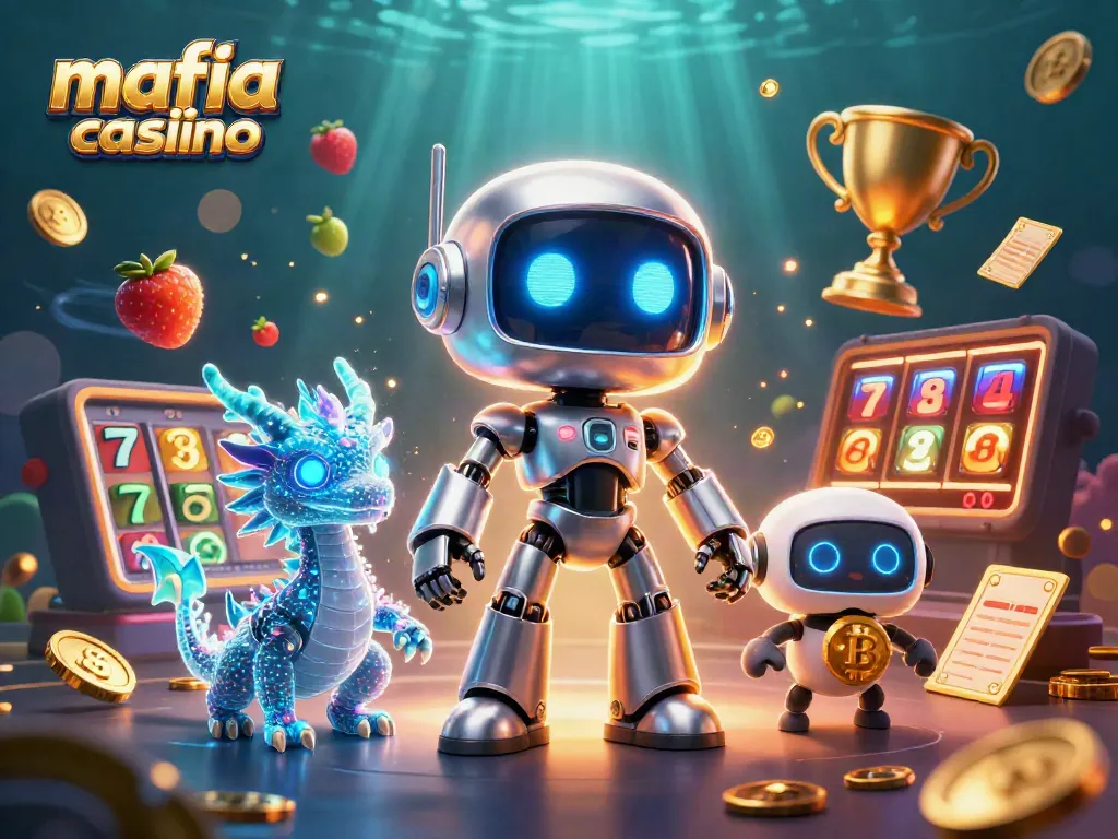 Experience winning strategies at mafia casino italia with a vibrant 3D illustration featuring casino elements.