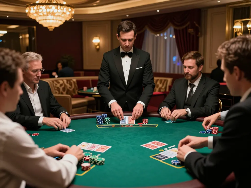 Watch players engage in strategic gameplay at the BL555 blackjack table, showcasing intense focus.