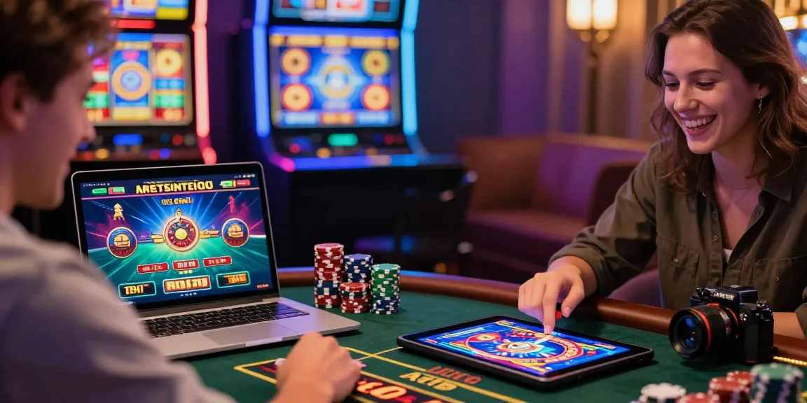 Giocatore coinvolgente che si gode l'esperienza di gioco nei migliori casino non AAMS con un'interfaccia online vivace.