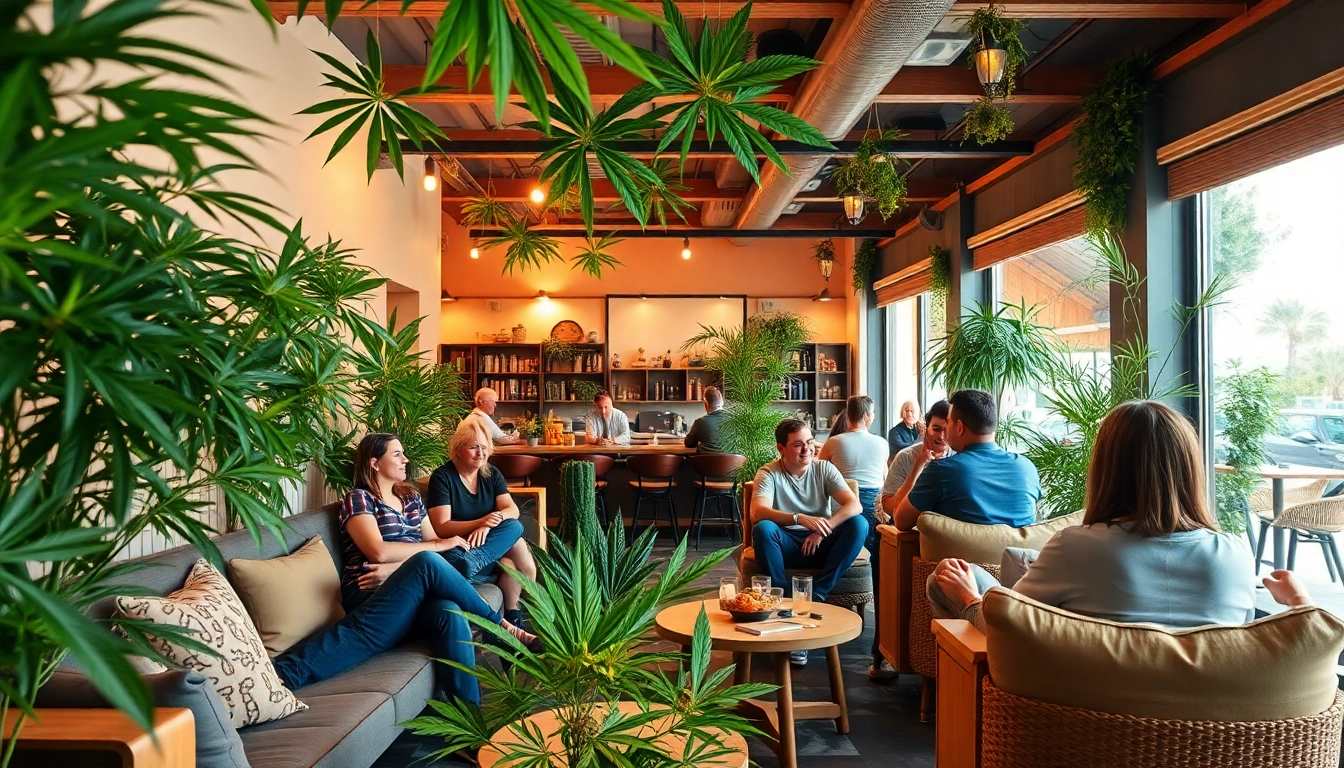 Weed Club Lloret De Mar with inviting ambiance and happy patrons enjoying their time.