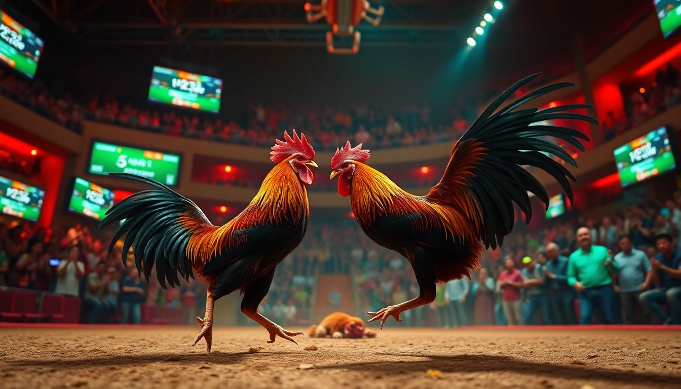 Live cockfighting match at Sabong67, showcasing intense action and excitement surrounding dagatructiep 1.