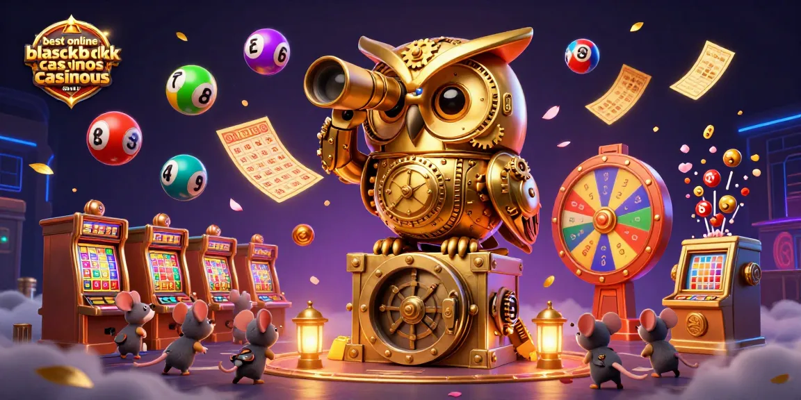 Experience the excitement of the best online blackjack casinos at casinous with vibrant casino elements in a captivating scene.