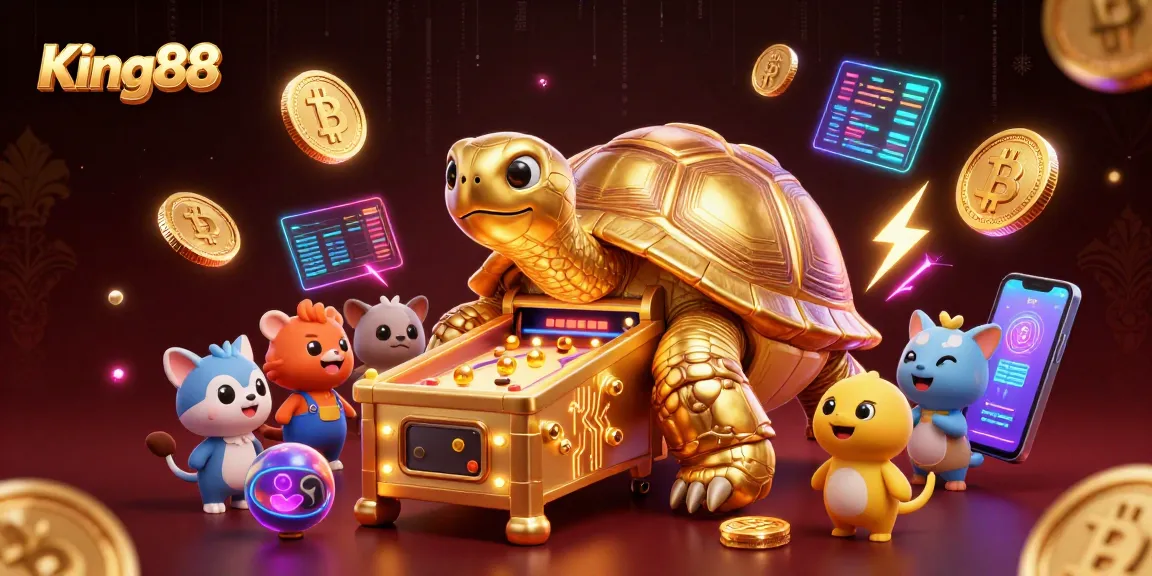 Experience King88 with exciting pinball action, vibrant neon elements, and a dynamic casino atmosphere.