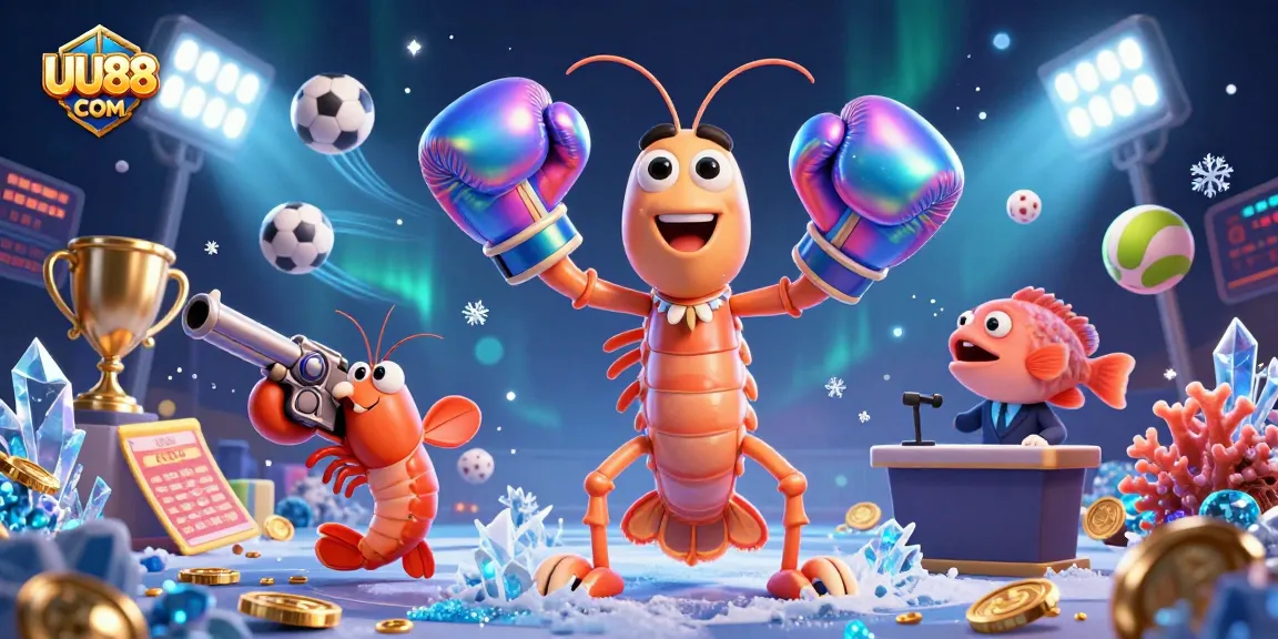 Engage in the exciting world of UU88 COM with vibrant casino elements and dynamic characters in action.