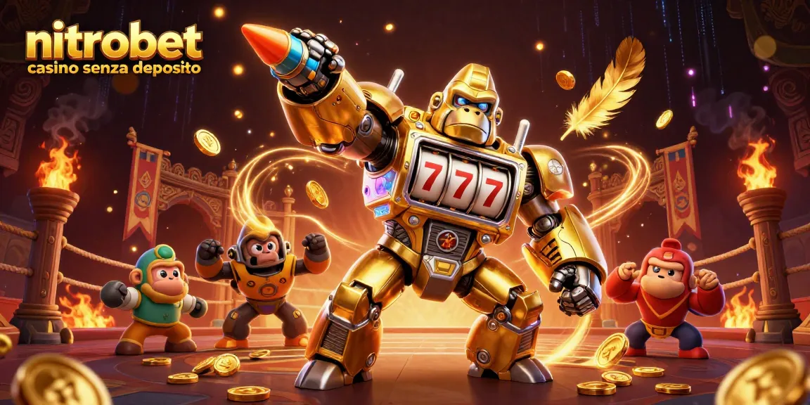 Gioca a nitrobet casino senza deposito e scopri il mech d'oro, simbolo di vincite straordinarie.